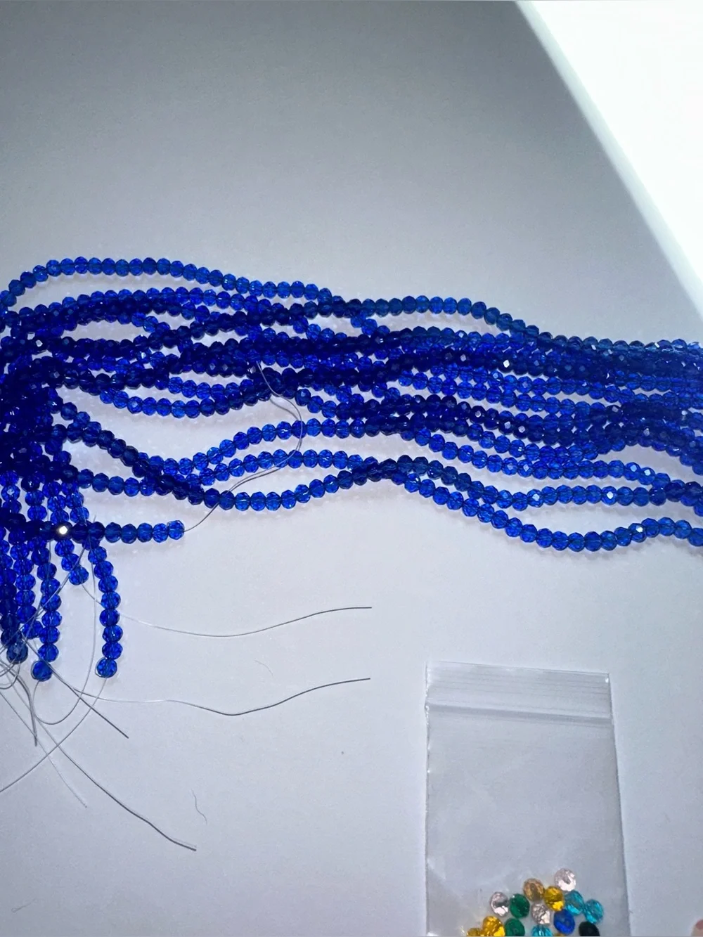Blue Bead Jewelry Kit with Multi-Strand Components